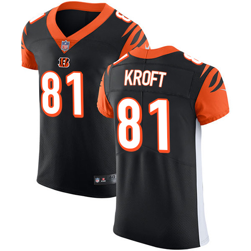 Nike Bengals #81 Tyler Kroft Black Team Color Men's Stitched NFL Vapor Untouchable Elite Jersey